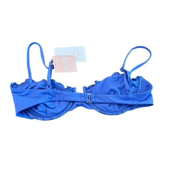 Dippin Daisys Womens Bikini Top Size M Periwinkle Blue Underwire Adjustable Stra - Picture 4 of 5